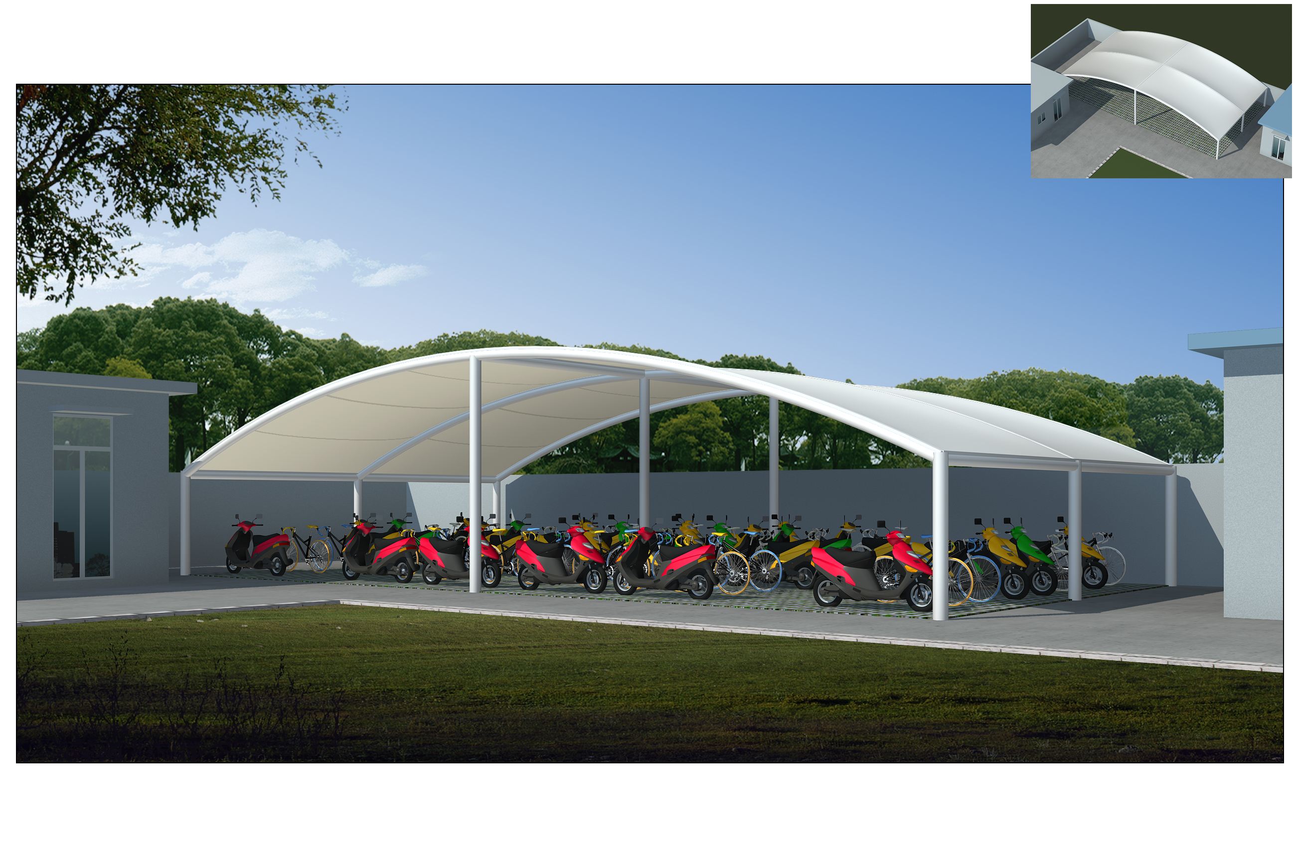 膜結構停車棚是否合格應該如何判斷？